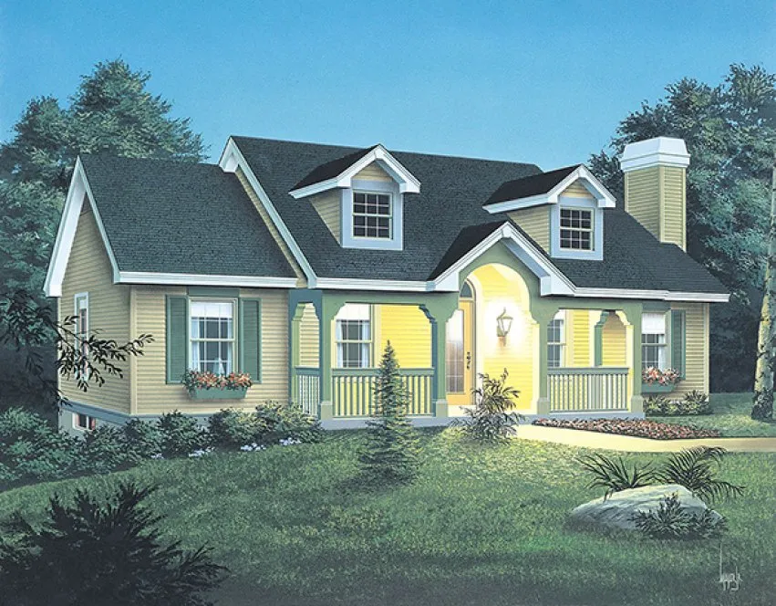Full Rendering for House Plan #630411