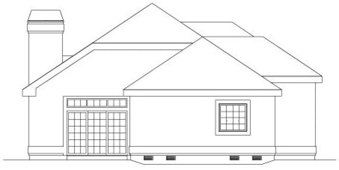 Left Elevation for House Plan #632171