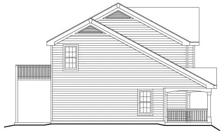 Left Elevation for House Plan #630929