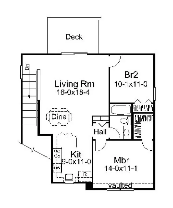 Second Floor Plan for House Plan #630929