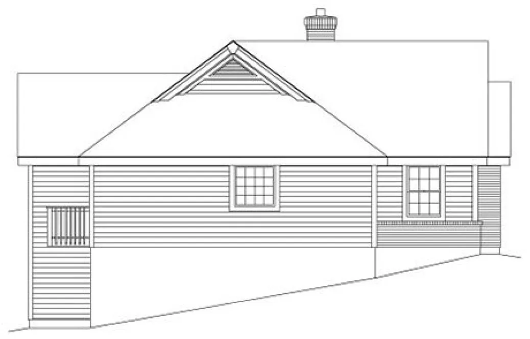 Left Elevation for House Plan #634912