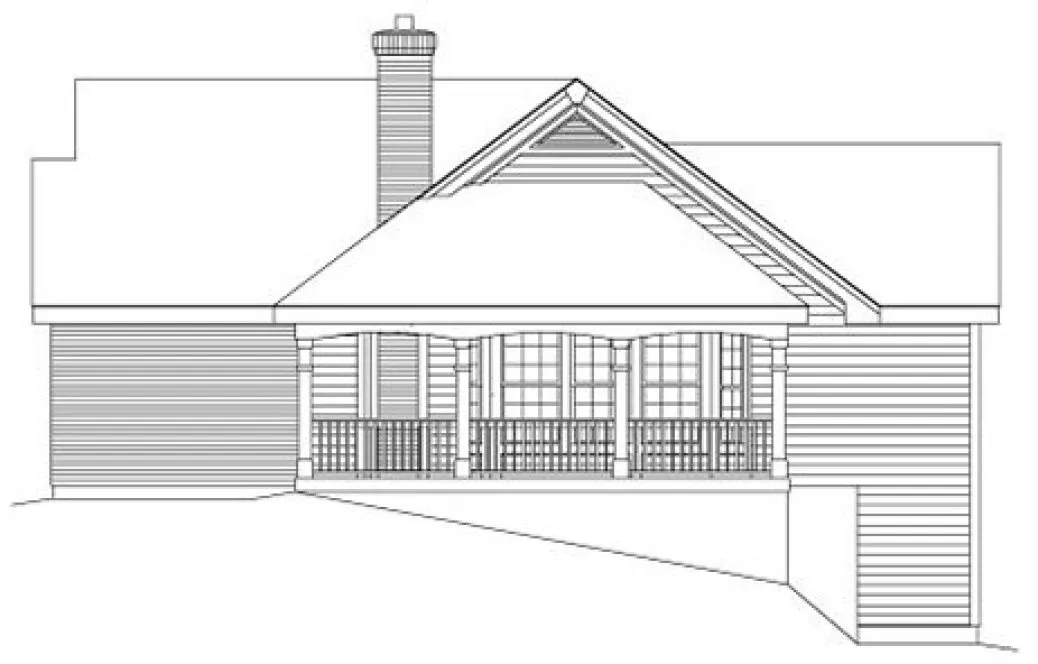 Right Elevation for House Plan #634912