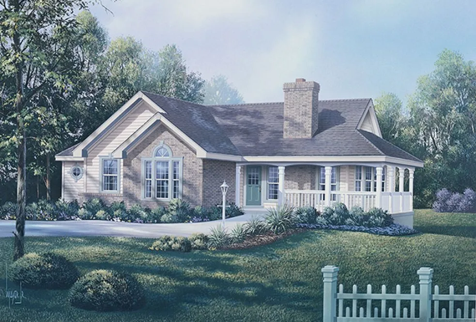 Full Rendering for House Plan #634912