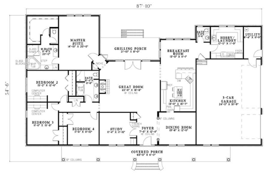 Main Floor Plan for House Plan #314082