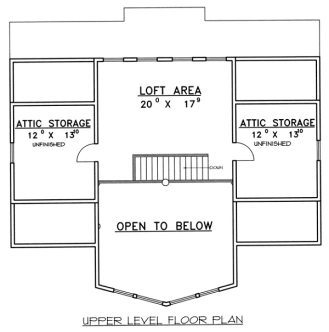 Attic Plan for House Plan #454381