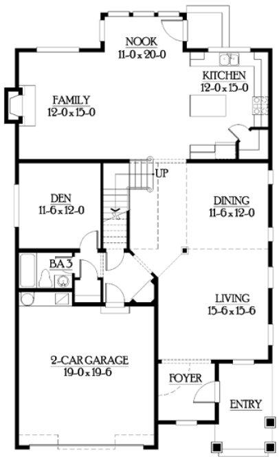Main Floor Plan for House Plan #335613