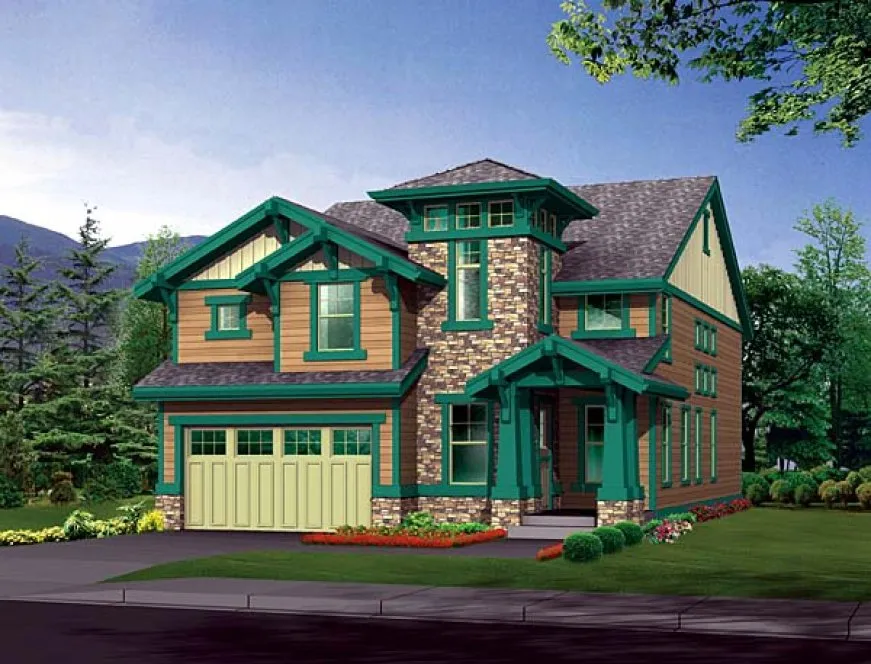 Full Rendering for House Plan #335613