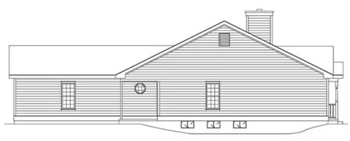 Left Elevation for House Plan #631051