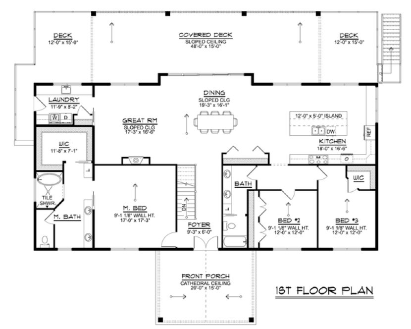 Main Floor Plan for House Plan #756252