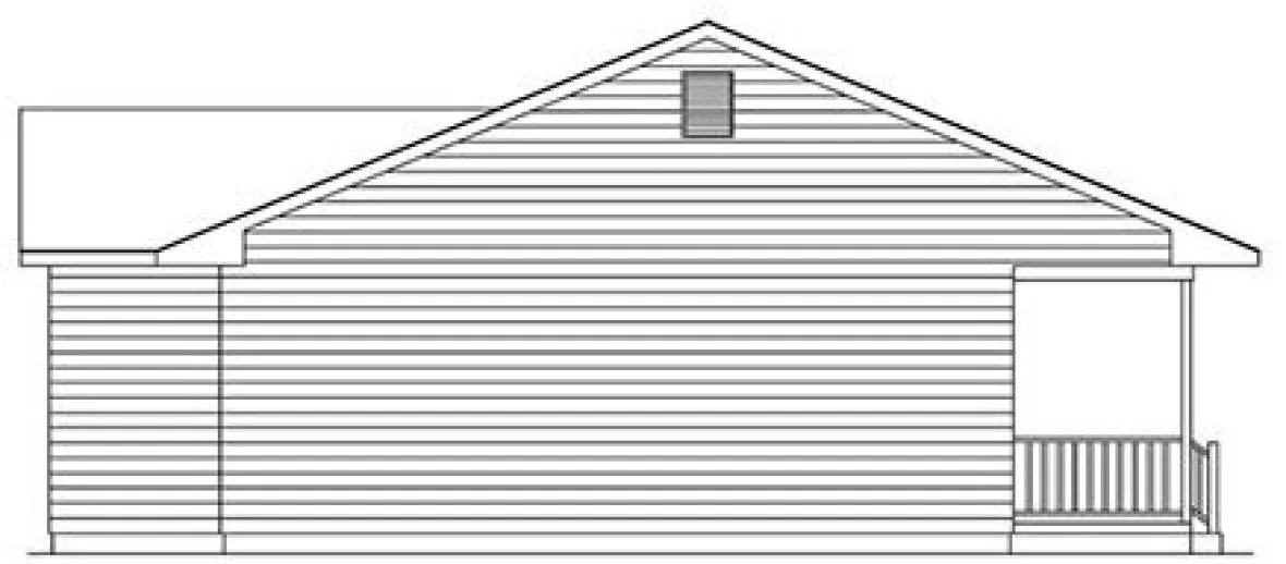 Left Elevation for House Plan #635821