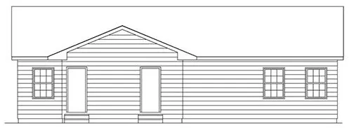 Rear Elevation for House Plan #635821