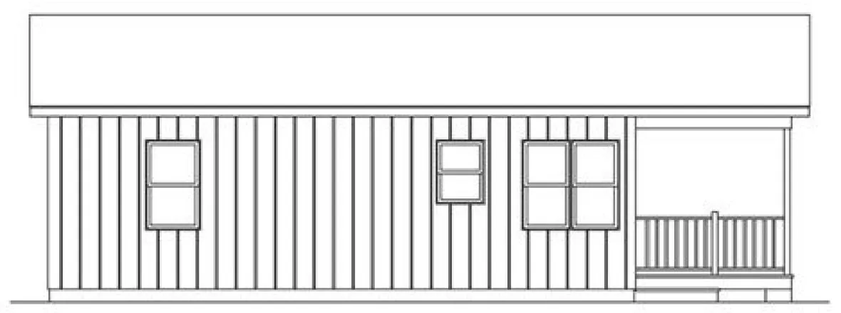 Left Elevation for House Plan #630027