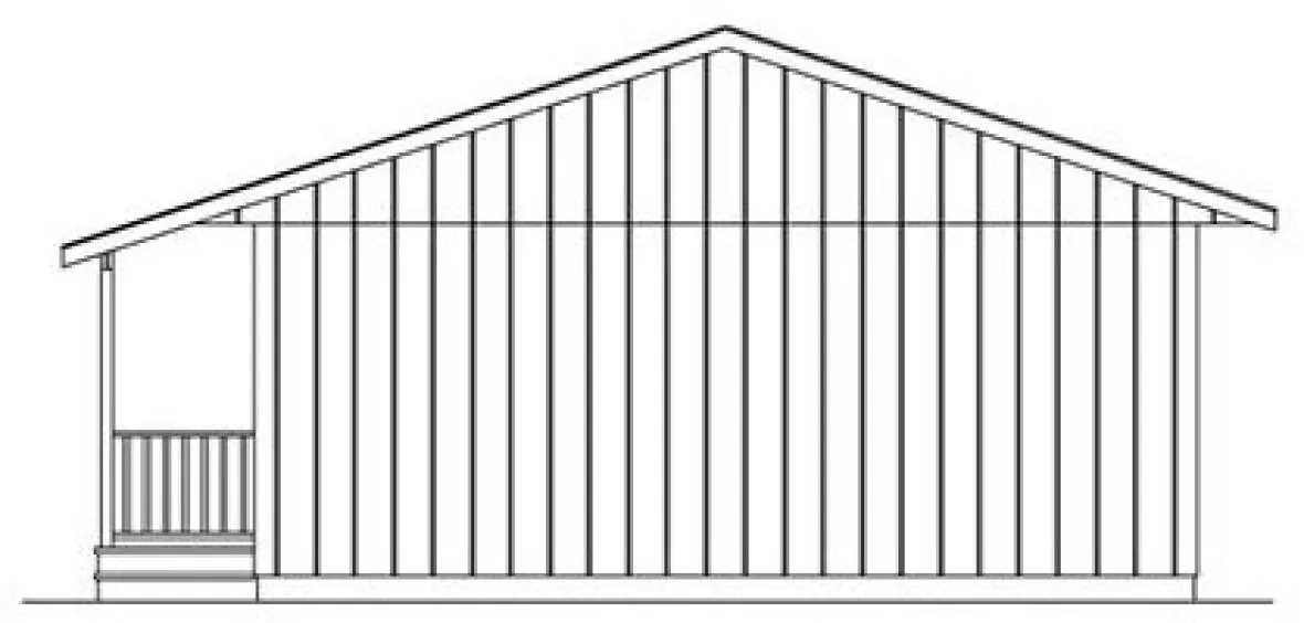Rear Elevation for House Plan #630027