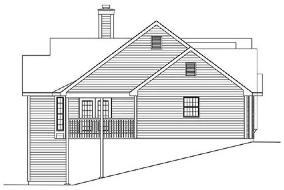 Left Elevation for House Plan #635481