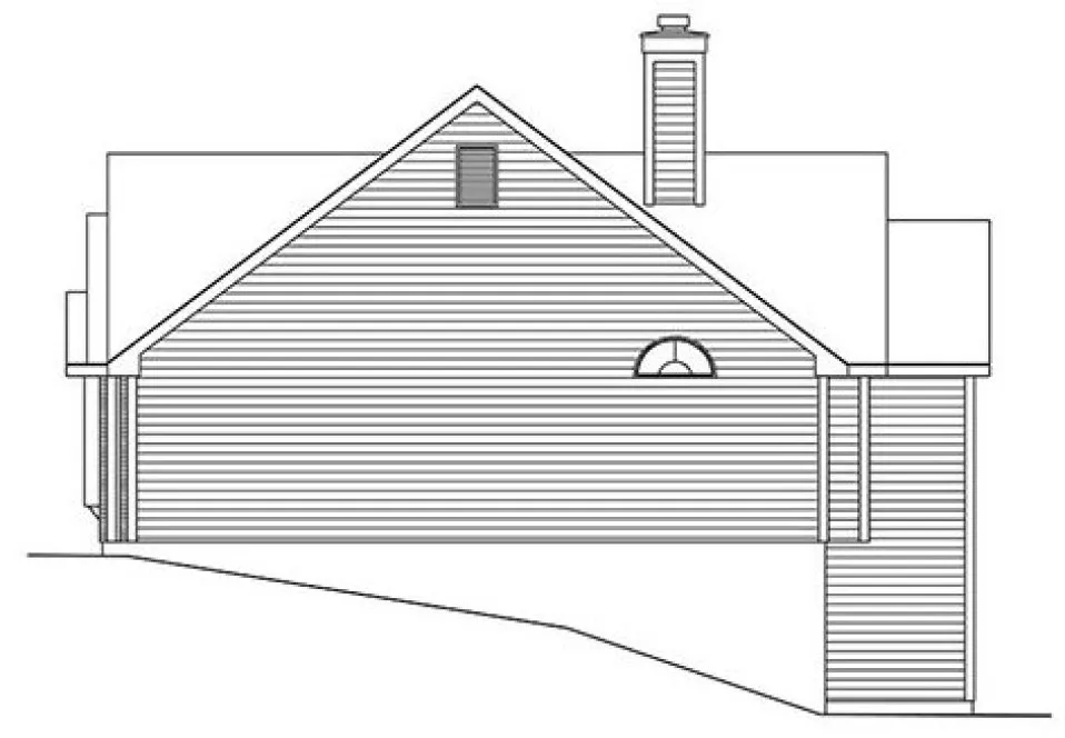 Right Elevation for House Plan #635481