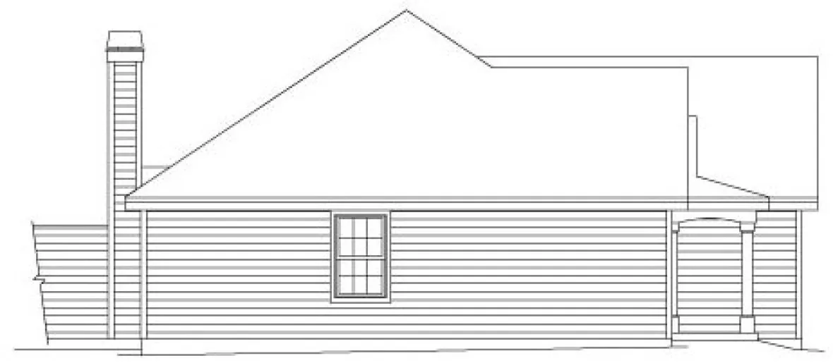 Left Elevation for House Plan #638132