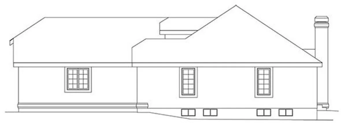 Right Elevation for House Plan #632991