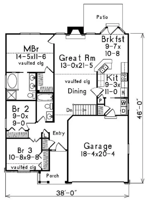 Main Floor Plan for House Plan #638621