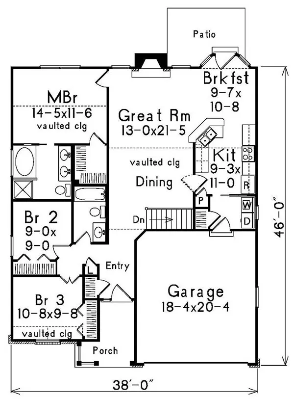 Main Floor Plan for House Plan #638621