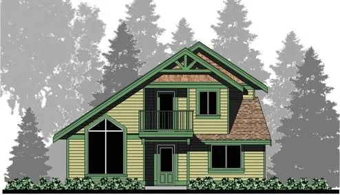 Full Rendering for House Plan #500651