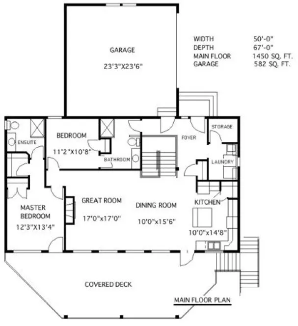 Main Floor Plan for House Plan #500541