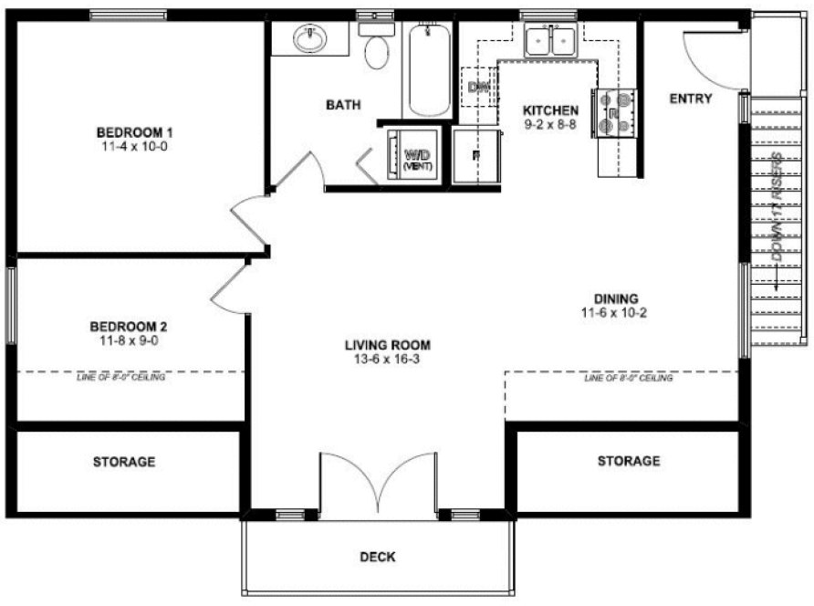 Second Floor Plan for House Plan #195075