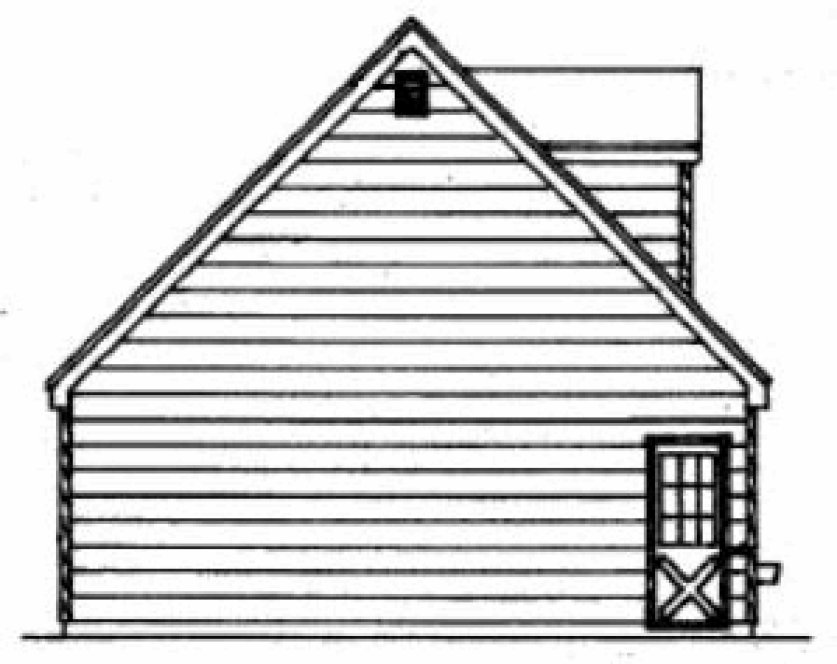 Left Elevation for House Plan #631006