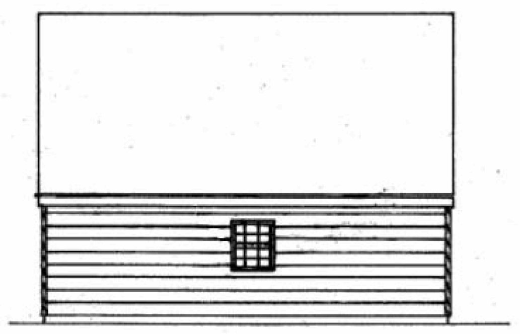 Rear Elevation for House Plan #631006
