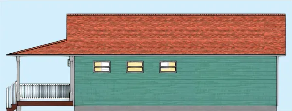 Right Elevation for House Plan #671000