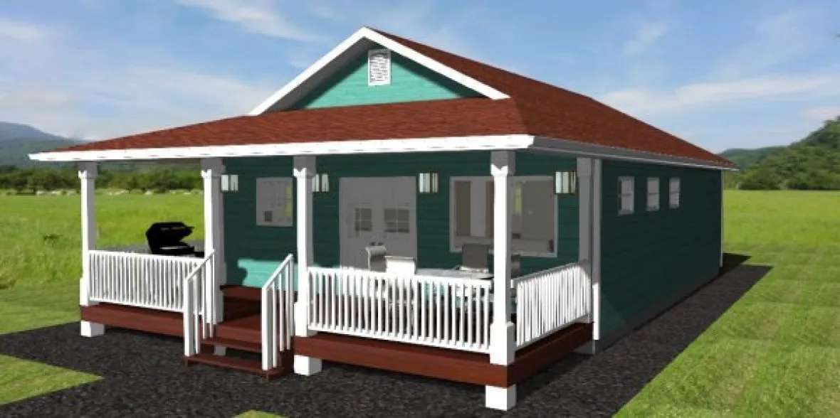 Full Rendering for House Plan #671000