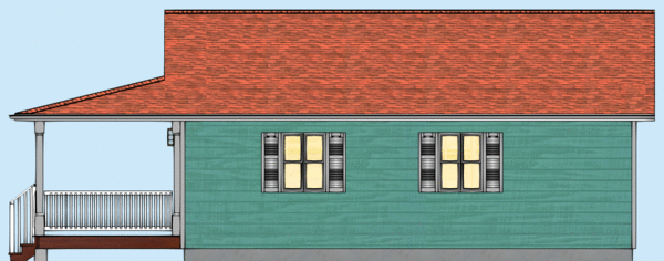 Right Elevation for House Plan #671002