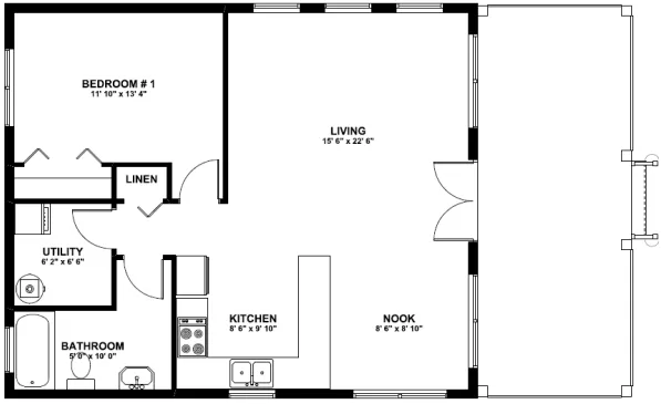 Main Floor Plan for House Plan #671002