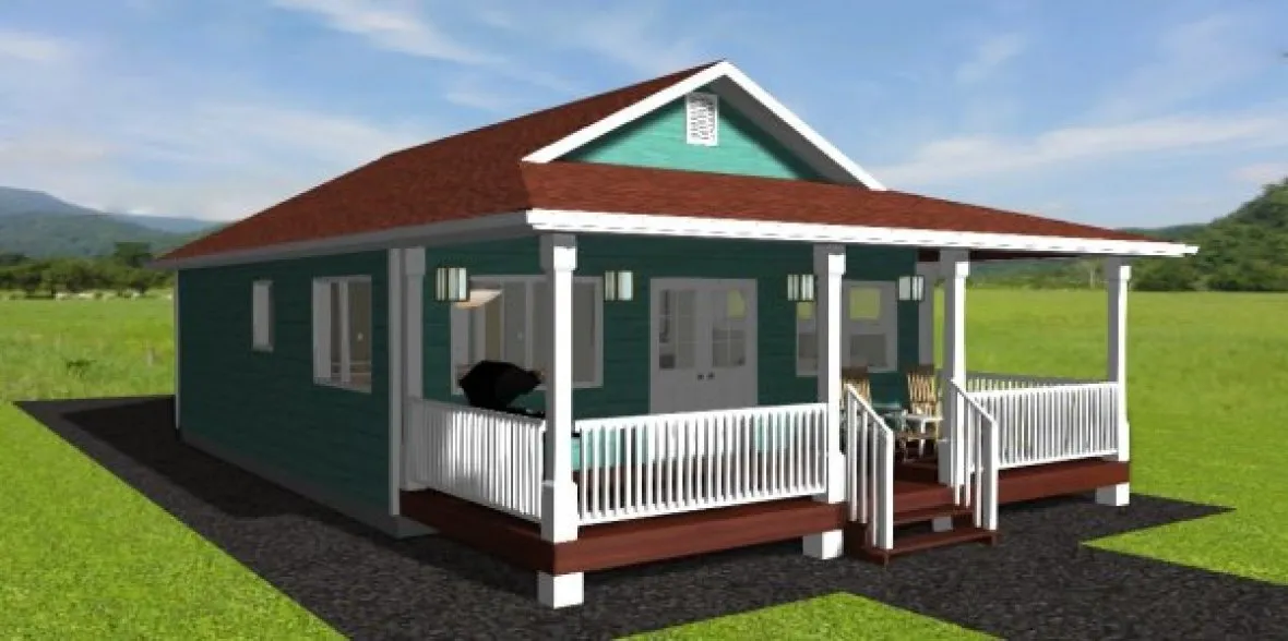 Full Rendering for House Plan #671002