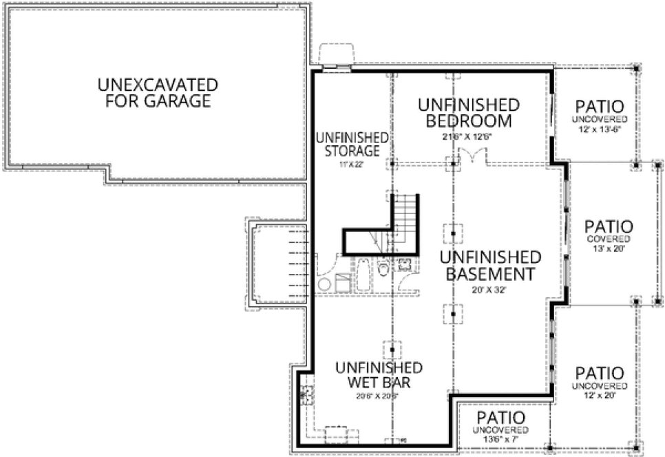 Basement Plan for House Plan #803381