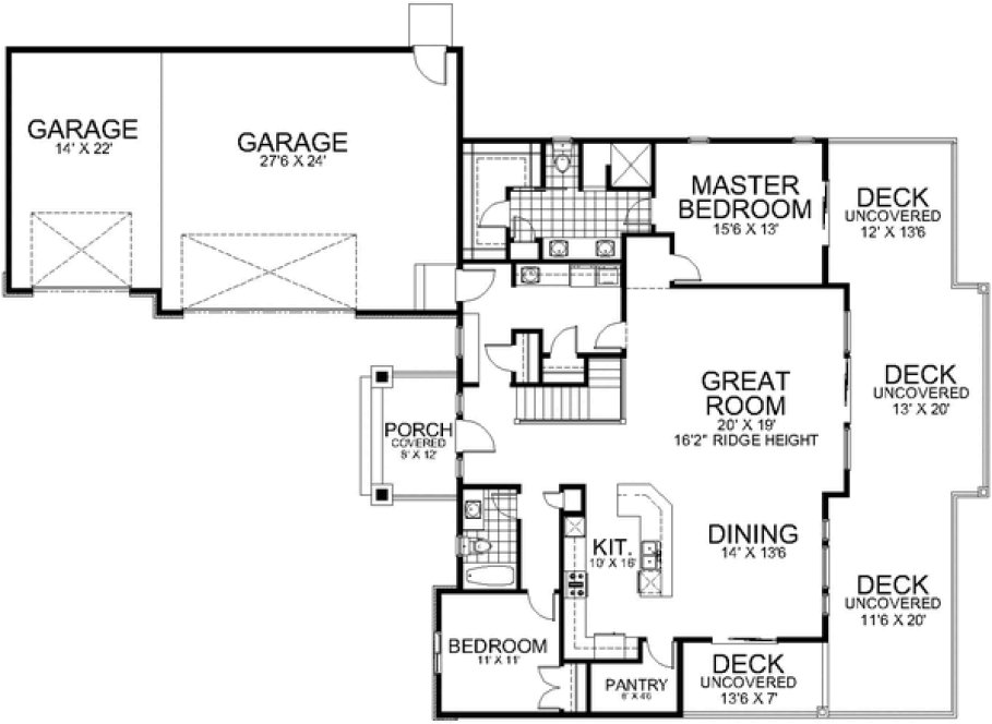 Main Floor Plan for House Plan #803381