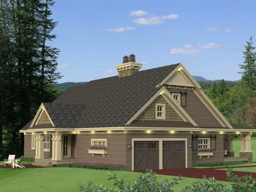 Rear Elevation for House Plan #286332