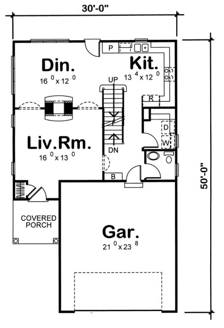 Main Floor Plan for House Plan #709851