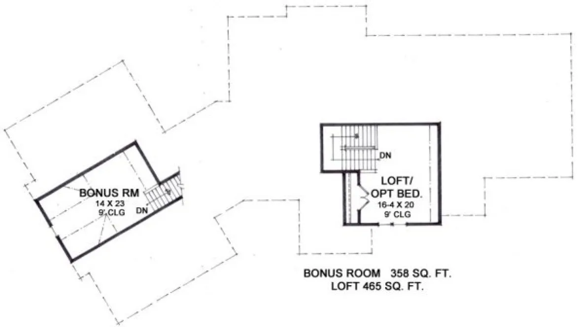 Second Floor Plan for House Plan #283513