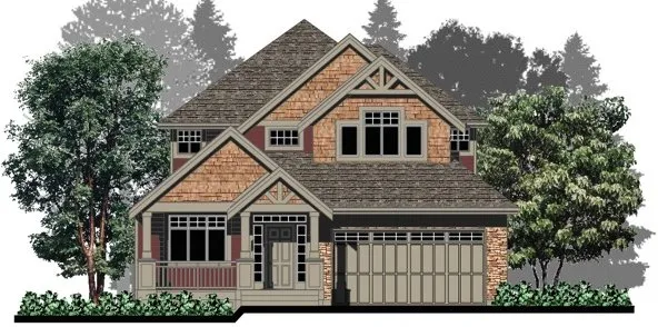 Full Rendering for House Plan #500642