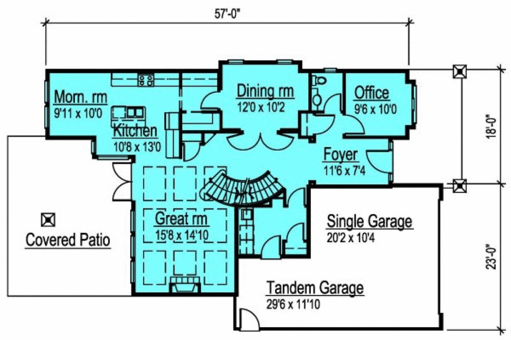 Main Floor Plan for House Plan #570922