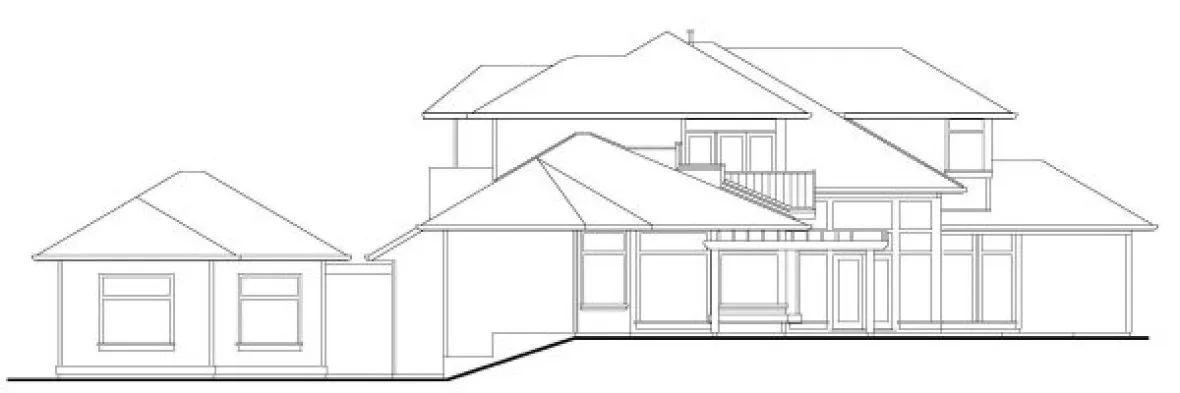 Left Elevation for House Plan #573792