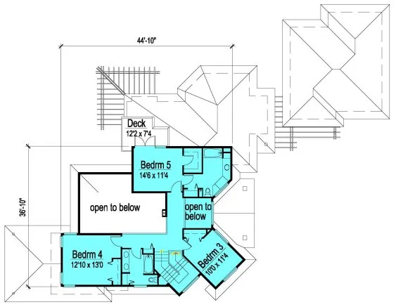 Second Floor Plan for House Plan #573792