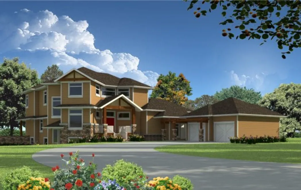 Full Rendering for House Plan #573792
