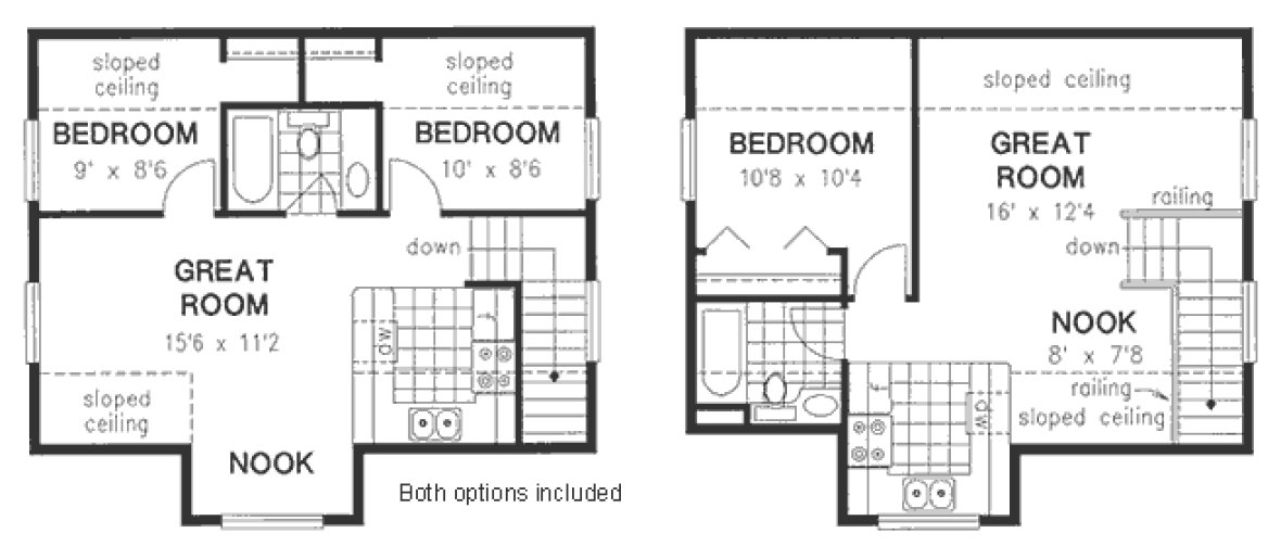 Second Floor Plan for House Plan #134044