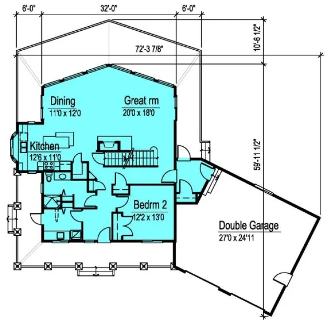 Main Floor Plan for House Plan #570191