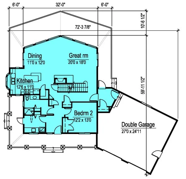Main Floor Plan for House Plan #570191