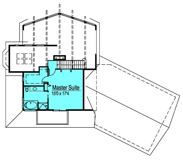 Second Floor Plan for House Plan #570191