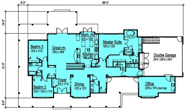 Main Floor Plan for House Plan #572443