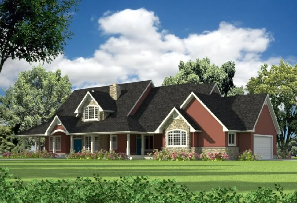 Full Rendering for House Plan #572443