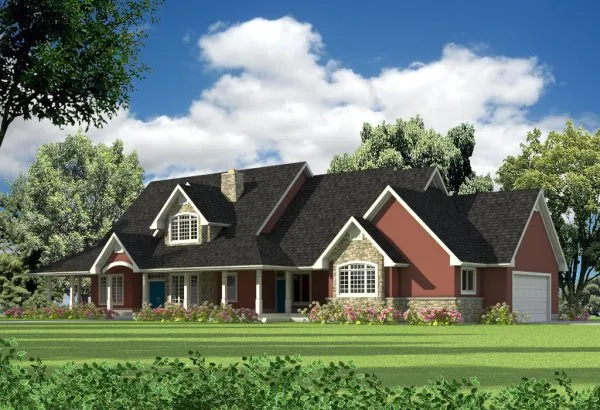 Full Rendering for House Plan #572443